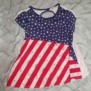 U.S. Flag T-Shirt Girls M